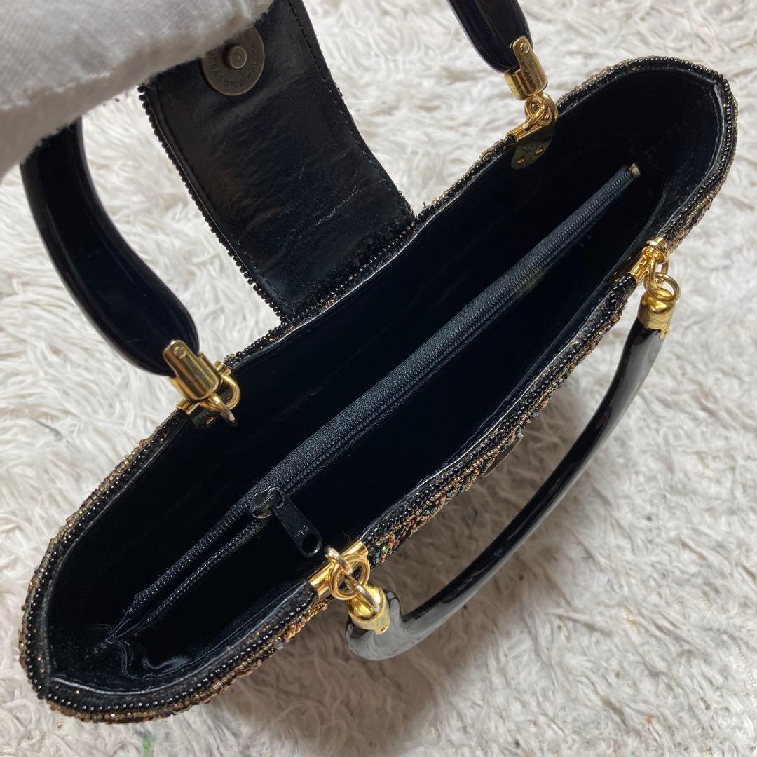 極美品 入手困難！ロロピアーナ ハンドバッグ ビーズ 宝石装飾 マルチカラー