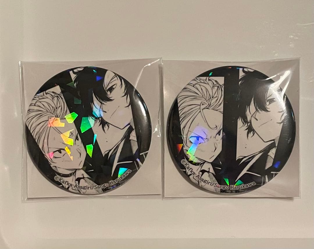 文スト　novels ver.2 ホログラム 缶バッジ　太宰 中原　2点