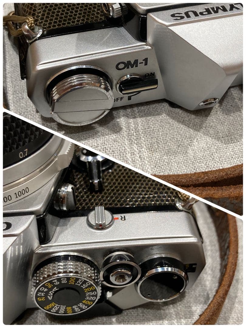 ★完動品＊美品＊初期保証★OM-1 &レンズf1.4★リザード・オリーブブラック