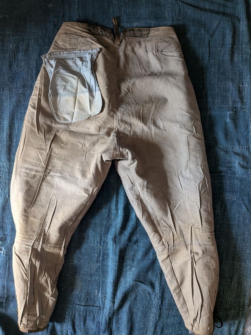 30s40s フランス ビンテージ レザージョッパーズパンツ モーターサイクル