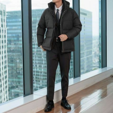 【新品未使用】今季グローバルワークハイスペックアーバンダウン L 黒ブラック