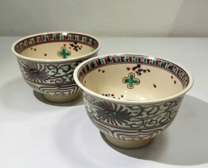 陶楽作 茶碗 2客