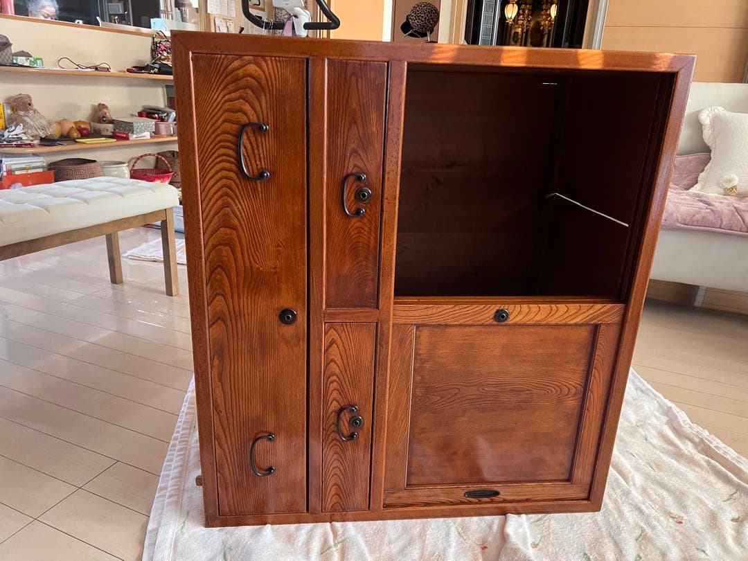 669木製伝統的和風箪笥 6引き出し