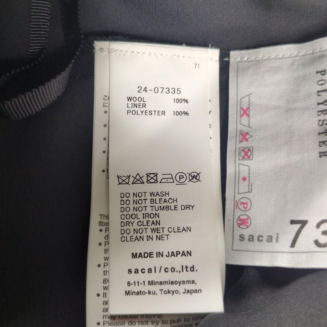 【美品】sacai 24AW レースドッキング ウール スカート