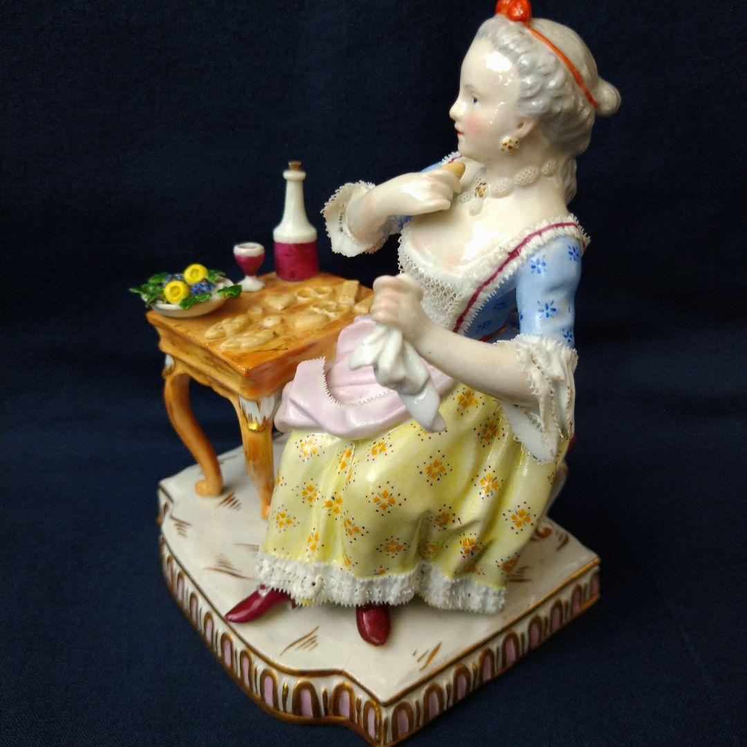 ✤1924年以前マイセン(Meissen)フィギュリン『五感の寓意(味覚)』