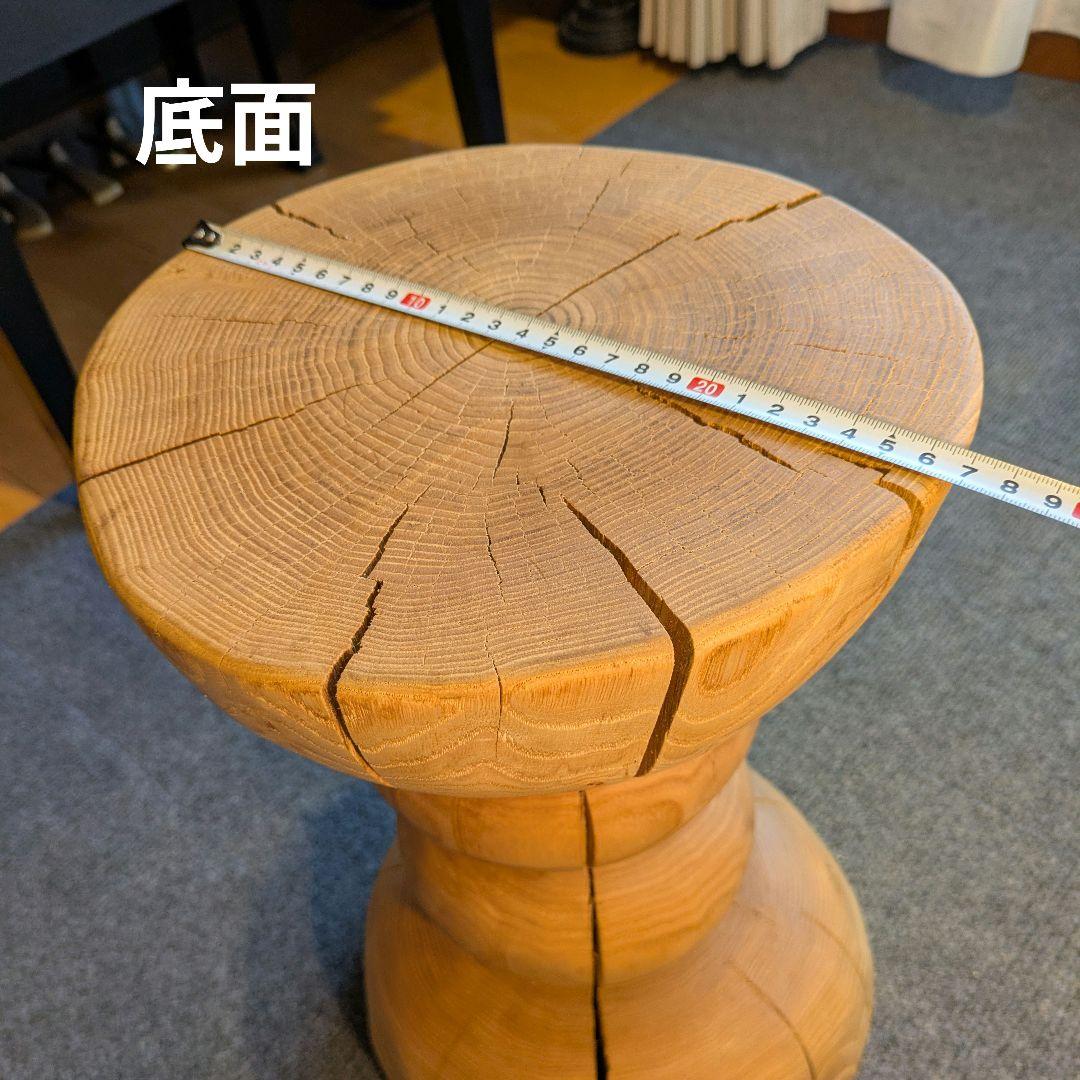 :)　栗　天然木　丸太　椅子　スツール　高さ約40㎝