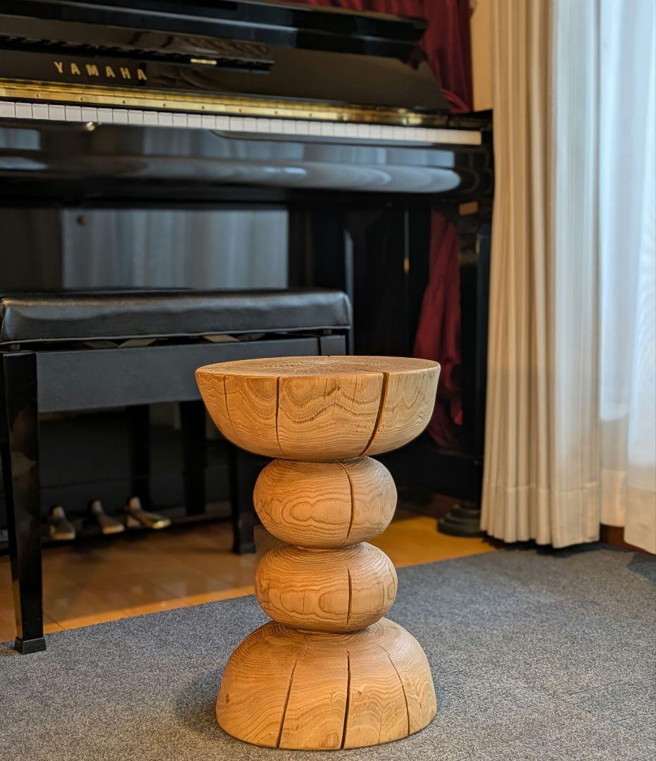 :)　栗　天然木　丸太　椅子　スツール　高さ約40㎝