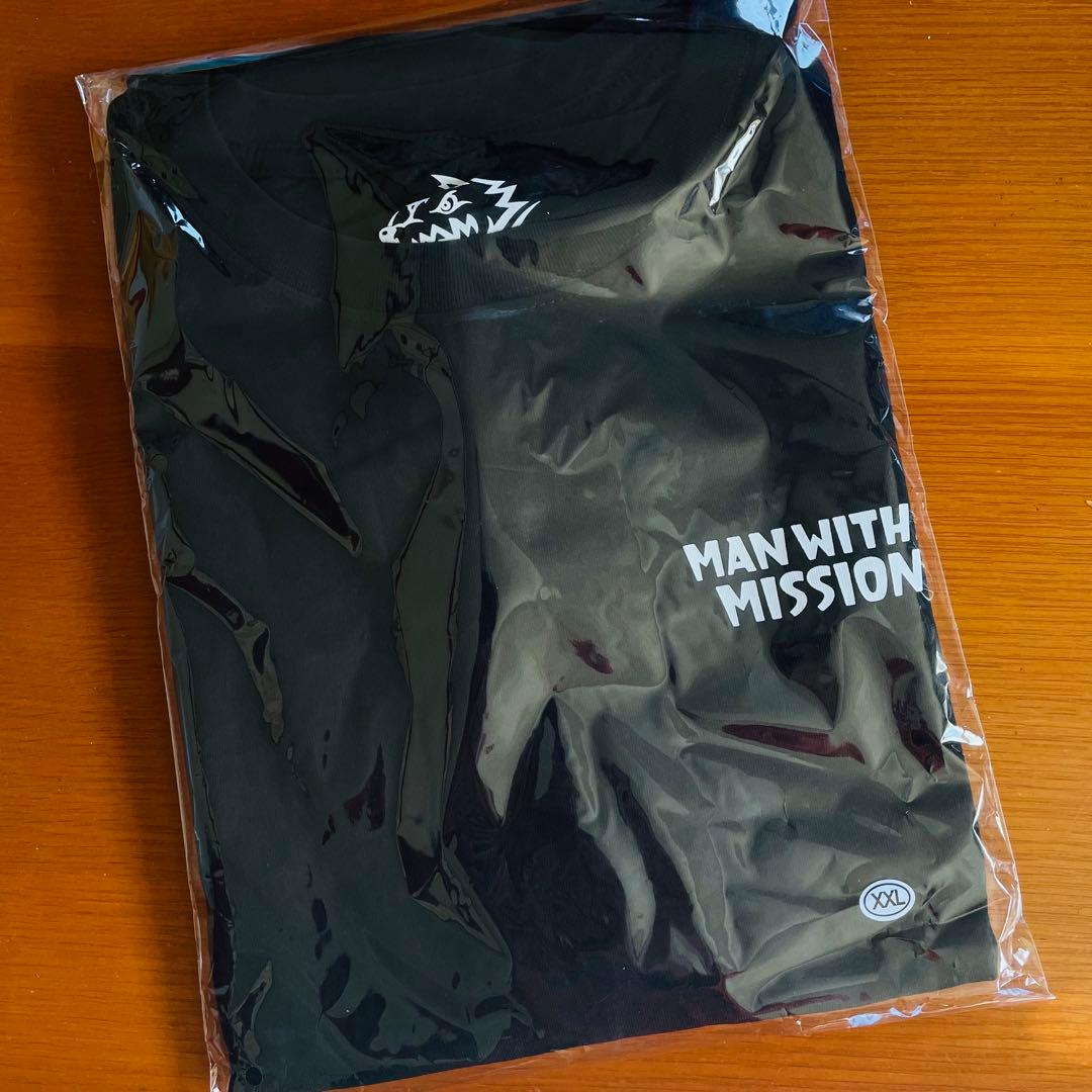 マンウィズ　Too many ゴッツ ロンT（ブラック×ホワイト）　XXL