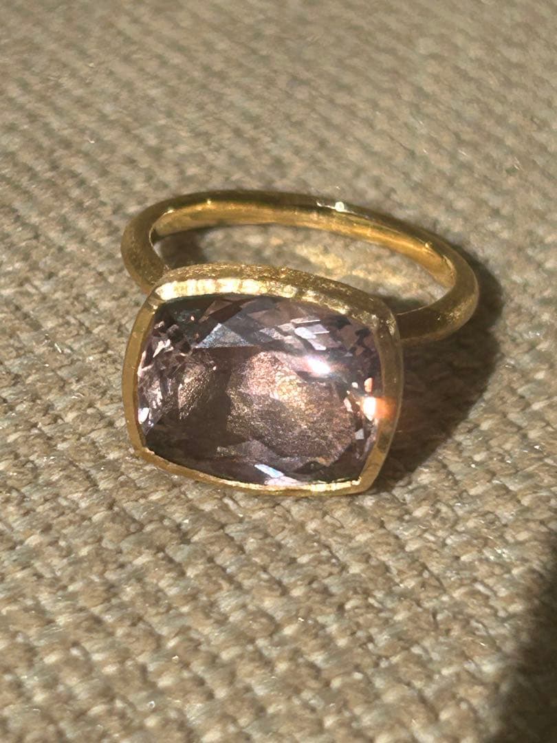 ★美品★年末年始特別価格★k18 リング★7.7g★天然石