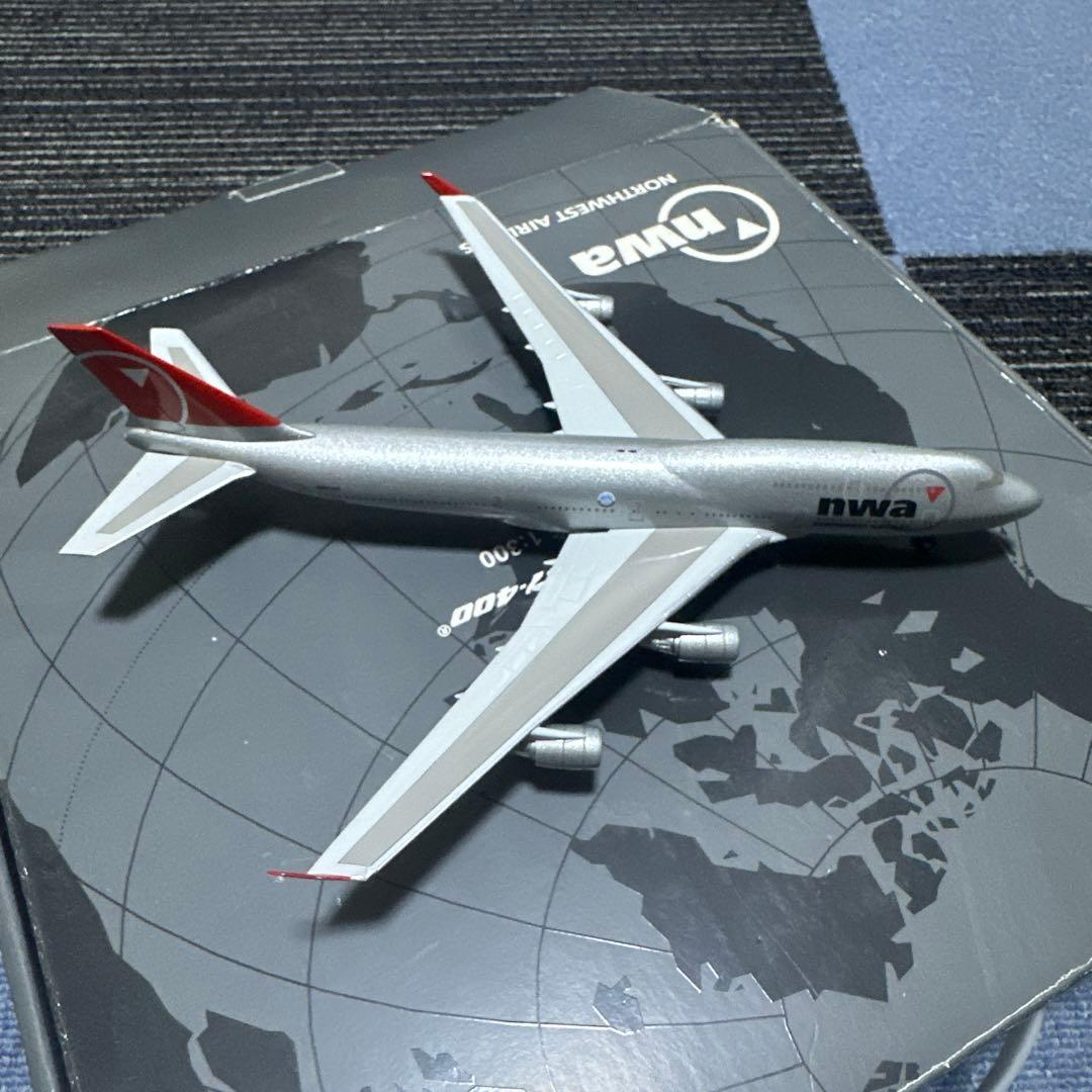 ノースウエストB747-400 1/300 hogan限定品未展示　NWA 貴重