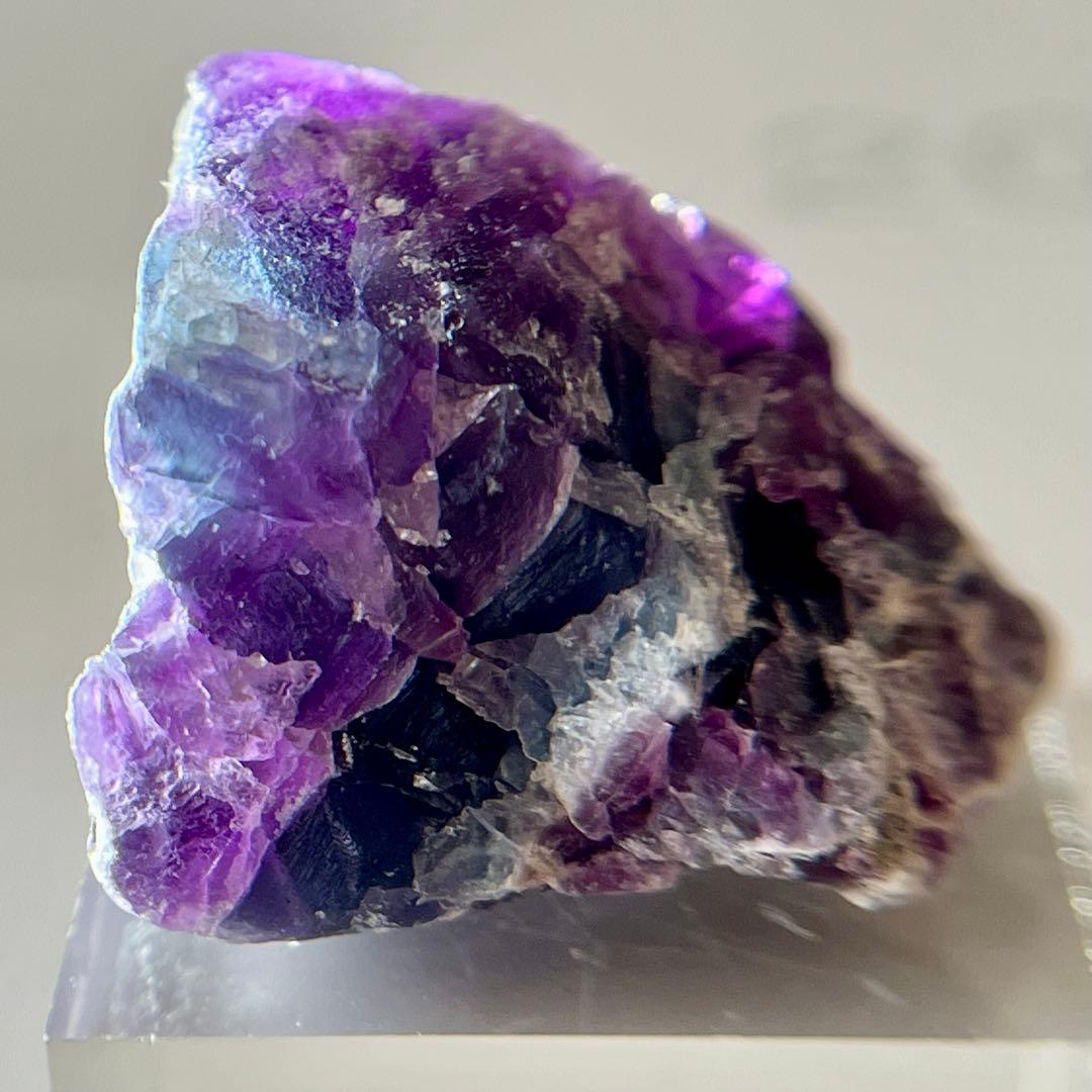 バイカラー フローライト 115.7ct 原石 パープル ブルー 鉱物 天然石