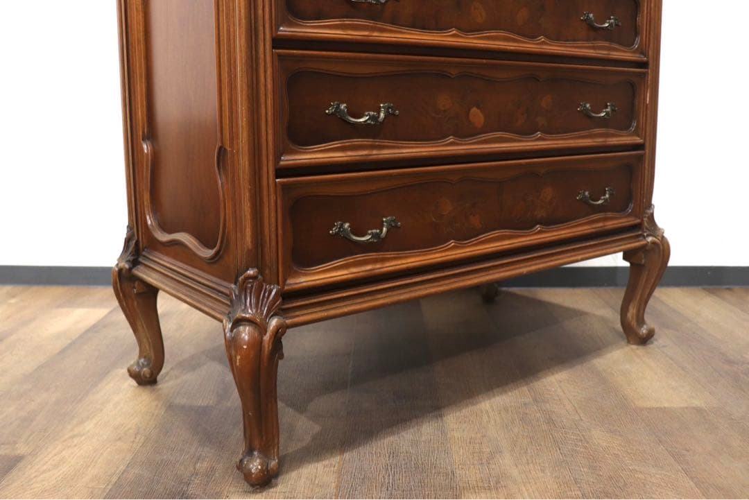 GMHN267D○イタリア製 西洋 アンティーク 4段チェスト 洋服タンス 整