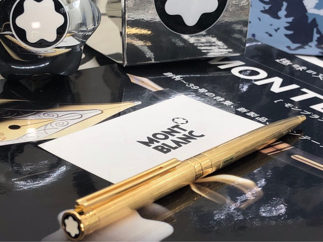 モンブラン　未使用！金運を引き寄せる黄金色！★輝く総金張り稀少なノブレス・ドゥエ