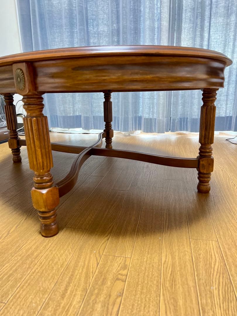 テーブル　輸入家具　高さ40cm 楕円形