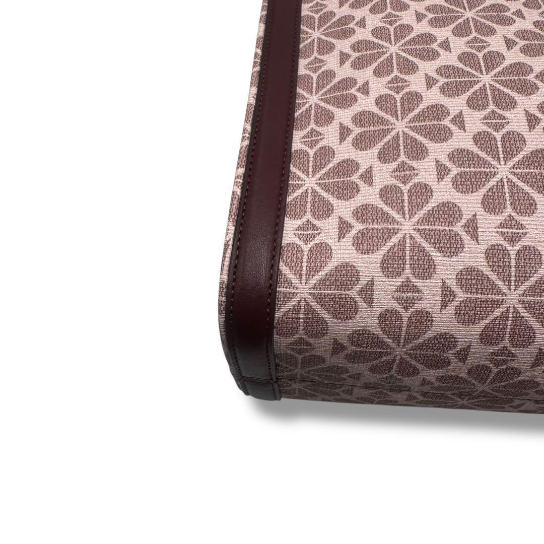 極美品 ケイトスペード ジャガード トートバッグ フラワー 2way