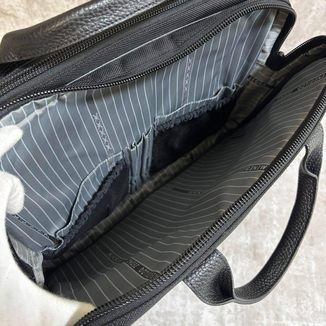 I36 エルメネジルドゼニア　ビジネスバッグ　ブリーフケース　2way 黒