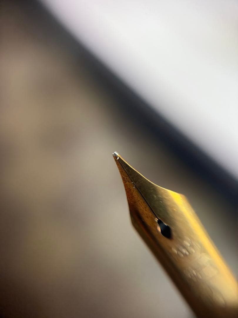 兜木ペン先、朱漆、インキ止め式、エボナイト