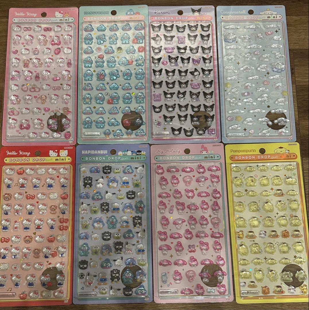 正規品、店舗購入サンリオ　ボンボンドロップミニ　8枚セット