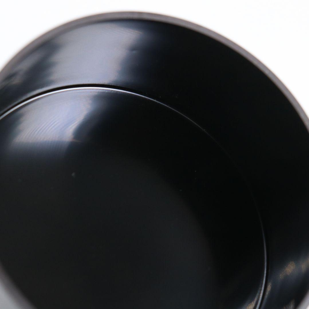 中川秀甫作 黒 中次 薄茶器 真塗 茶道具 共箱　V929　N7