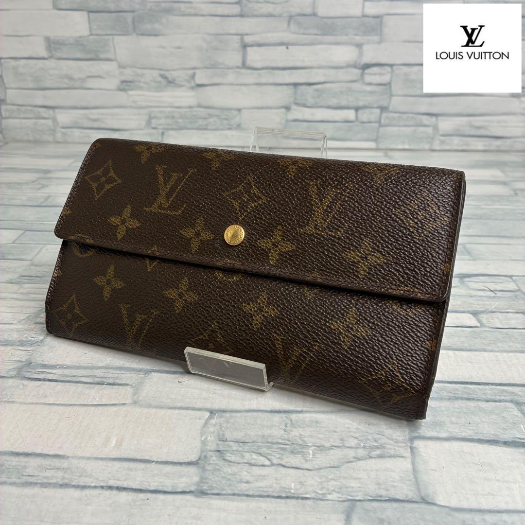 50 LOUIS VUITTON 三つ折り財布　長財布　極美品　モノグラム　t