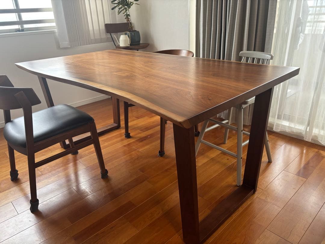 【専用】直接引渡　日本製 ウォールナット ダイニングテーブル 160×90×72