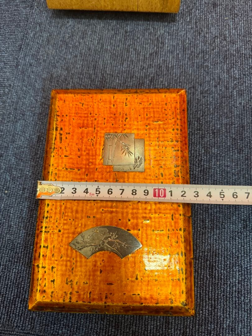 2052 尚美堂　純銀地梅入　木箱　工芸品