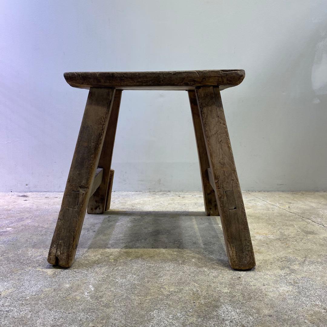 古い木製のスツール 花台 椅子 アンティーク