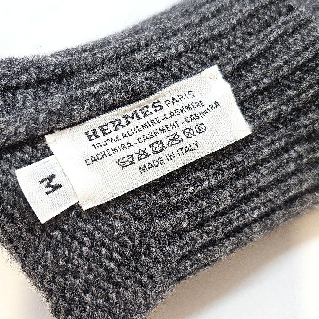 新品 エルメス ミトン ウインター フォーブル グレー 手袋