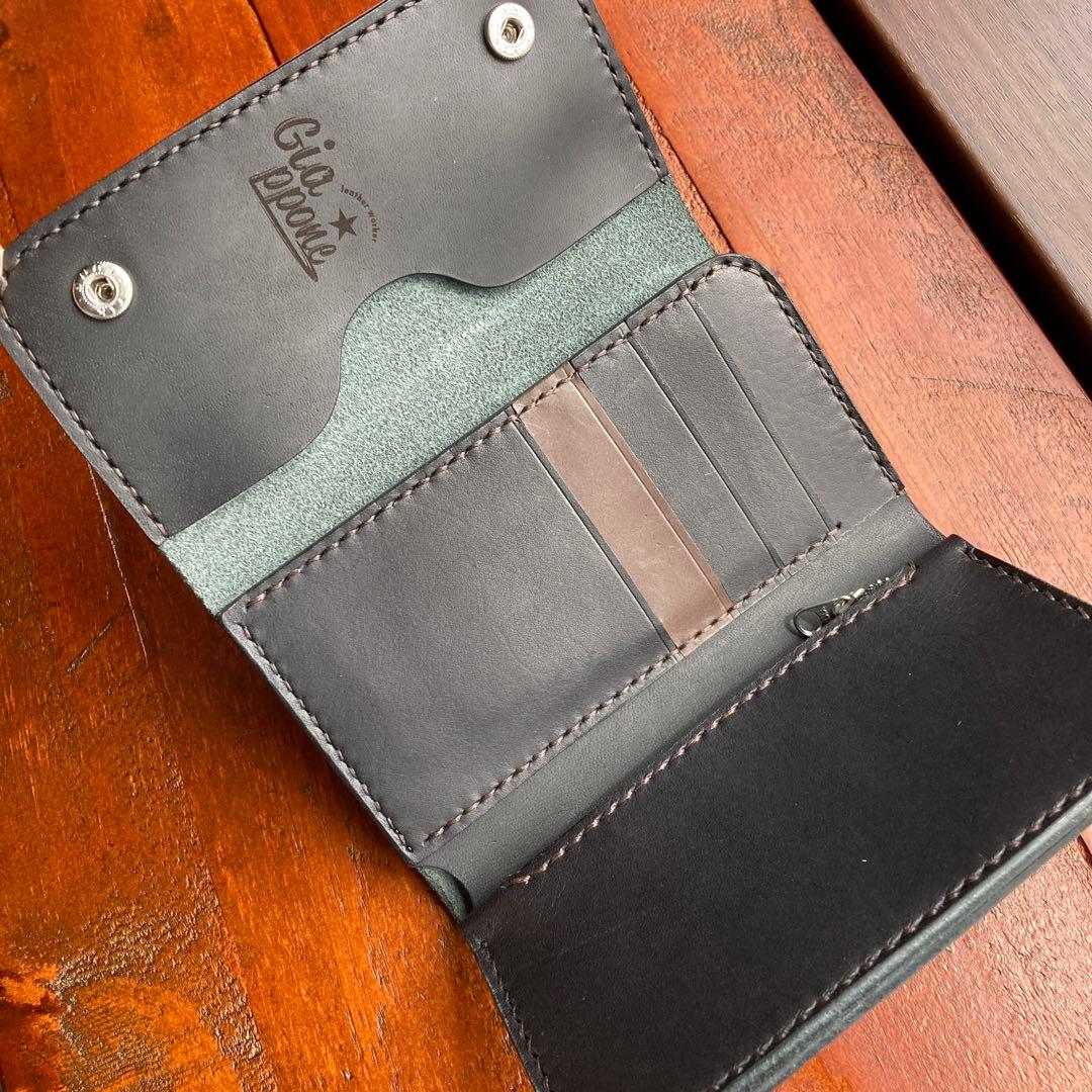 本革　財布　オールレザー　手縫い　レザークラフト ハンドメイド　ヌメ革