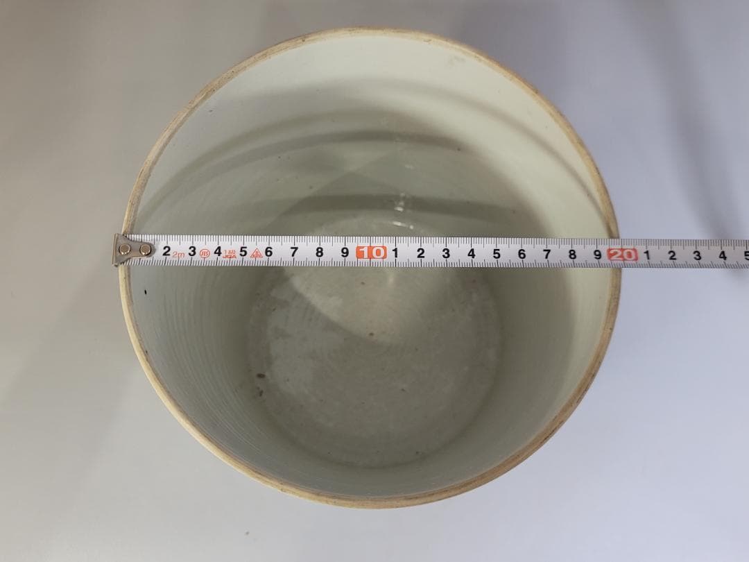 中国 青花 武人紋 紙 筆筒 時代物 古美術 DT442