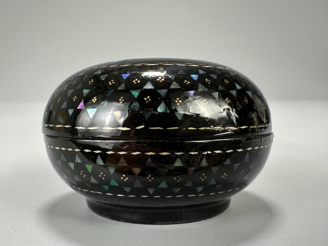 中国螺鈿香合　蓋物　香道具