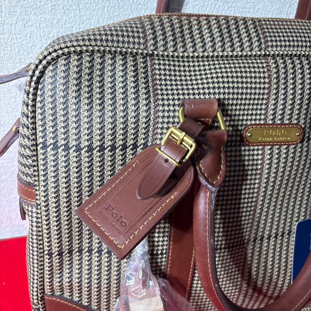 未使用　ポロラルフローレン　ビジネスバッグ　千鳥格子　フリーケース