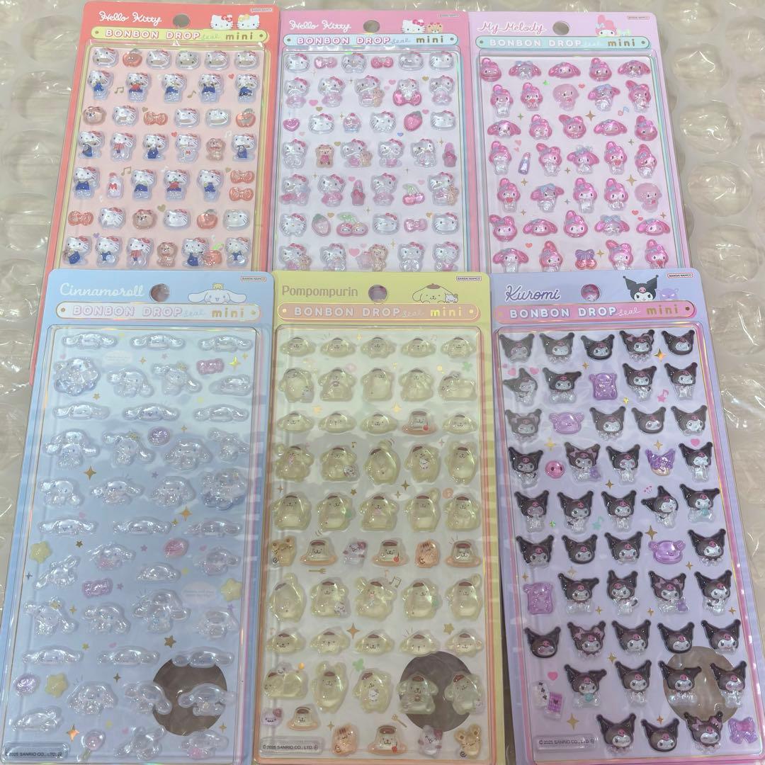 サンリオ ボンボンドロップシール ミニ 6枚セット ②