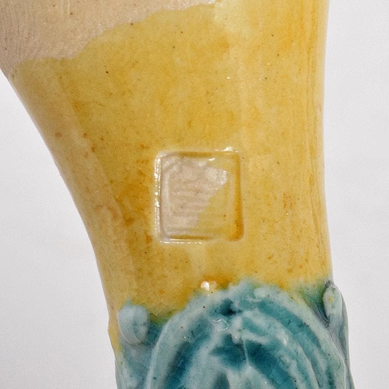 煎茶道具　平安桂窯　篁月作　交趾手鳳凰文　急須　茶壷　共箱　D　R5045