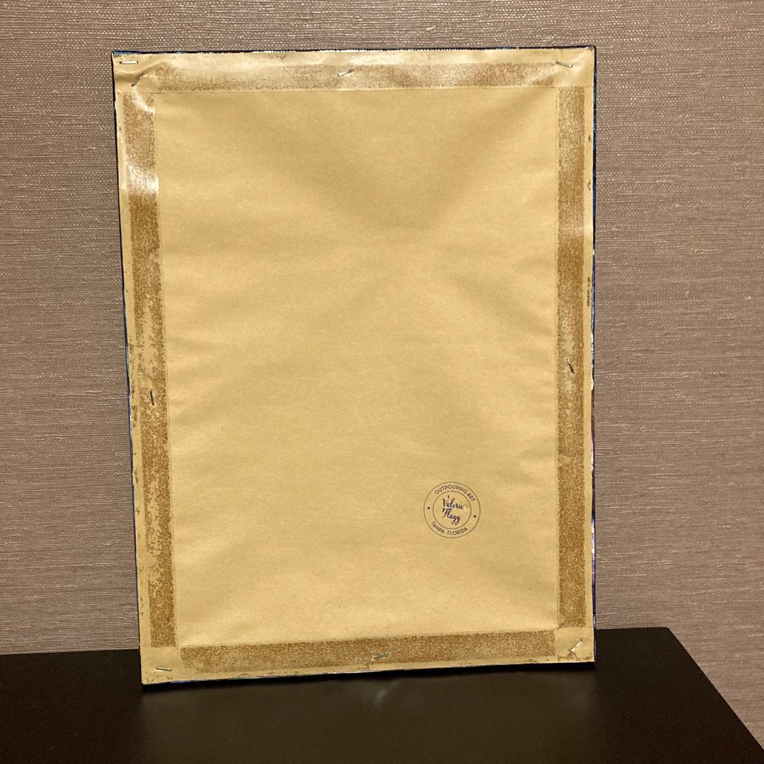 送料込み アクリルペイントアート  原画 ラメ カラフル