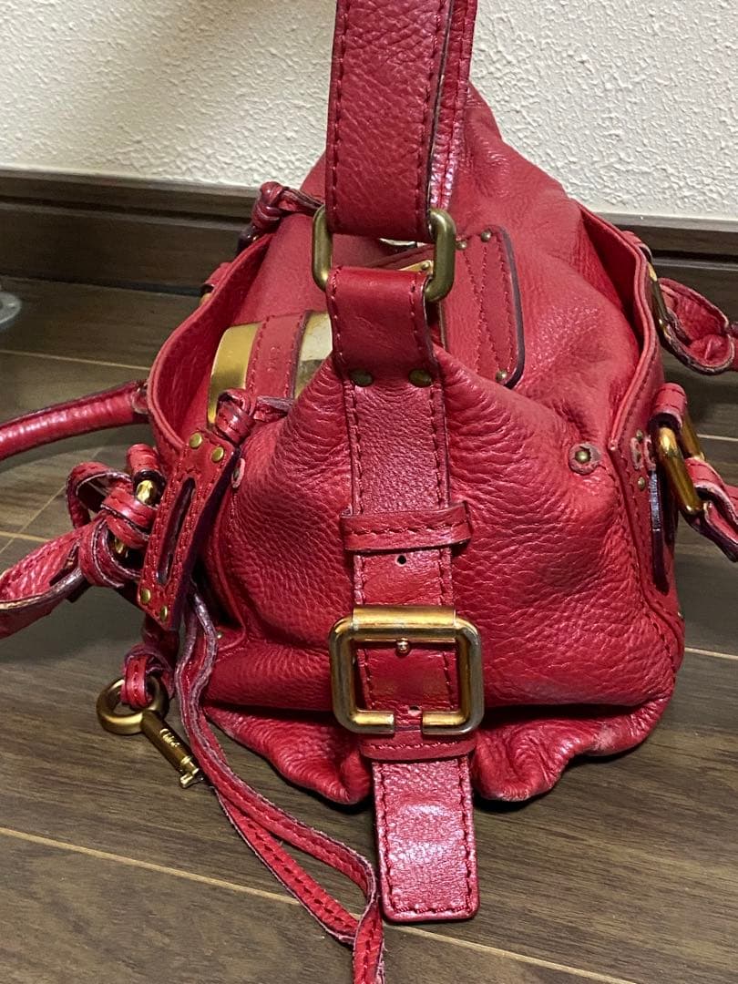 Chloe クロエ パディントン ボルドー レザー ショルダー 希少 ビンテージ