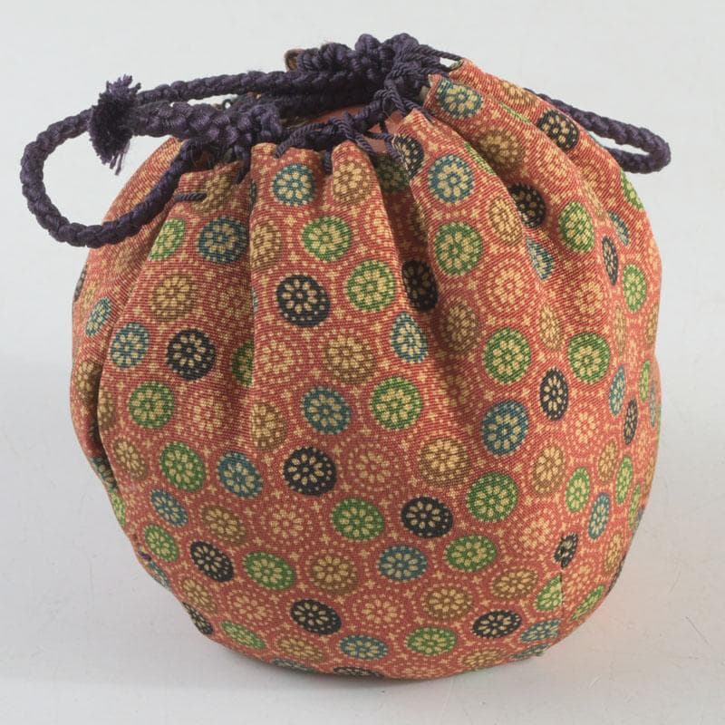 茶道具　川崎和楽造　赤楽　大渡茶入　共箱　V　9461