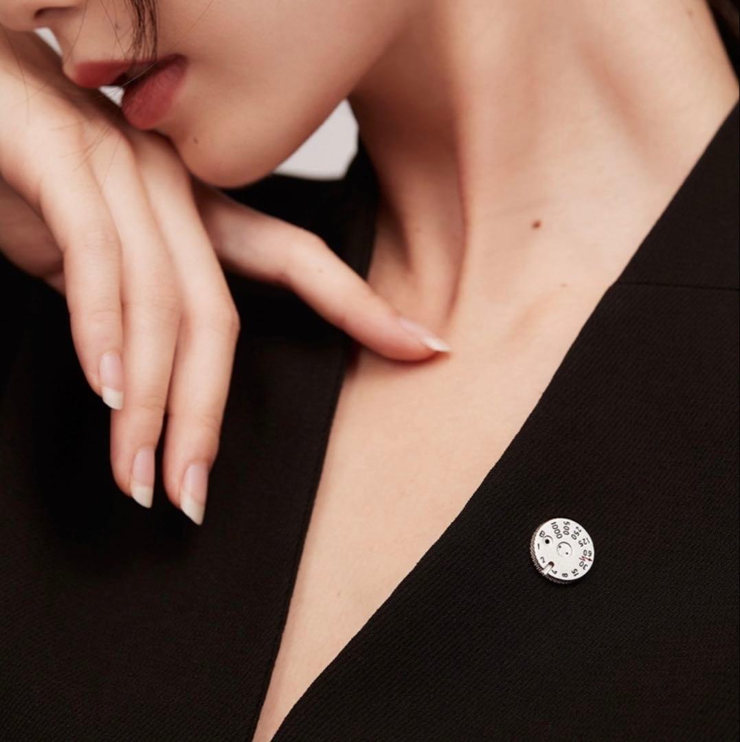 ダイヤル風ピンバッジ/ピンズ FLPin-M3 925 シルバー