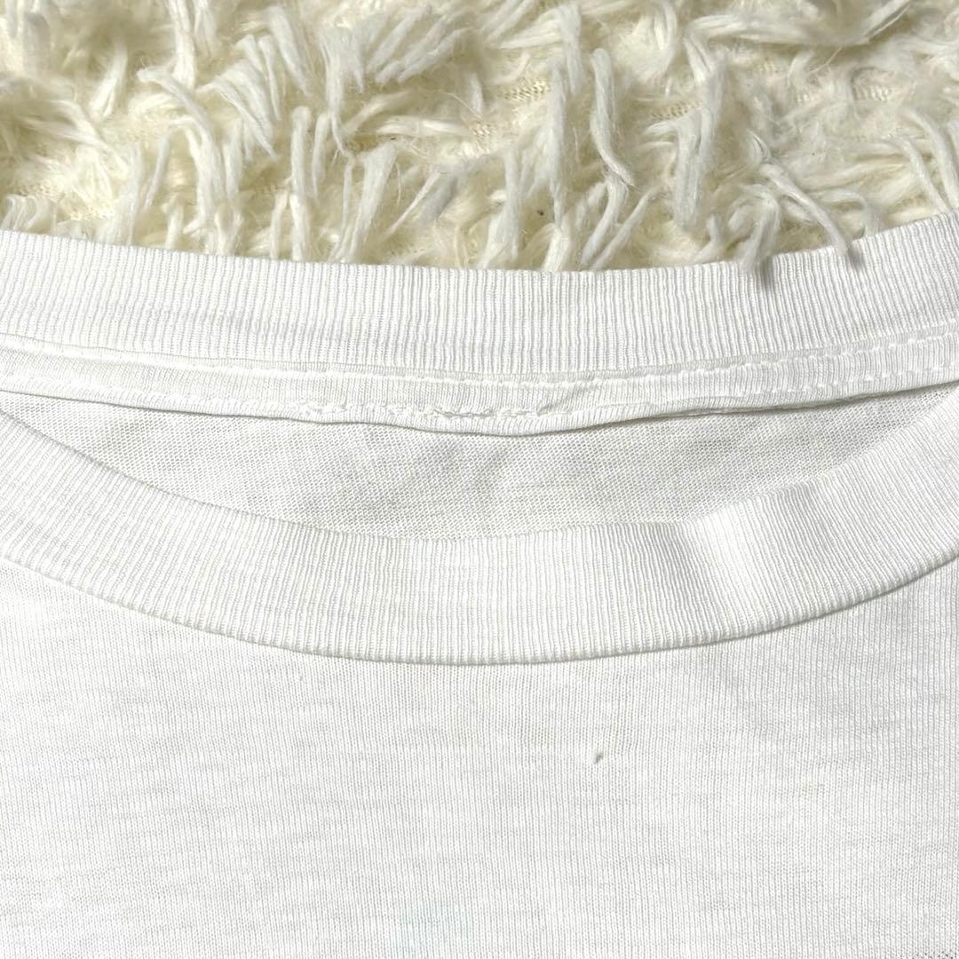 80s フォトTシャツ アメカジ ヴィンテージ XL シングルステッチ 古着 白