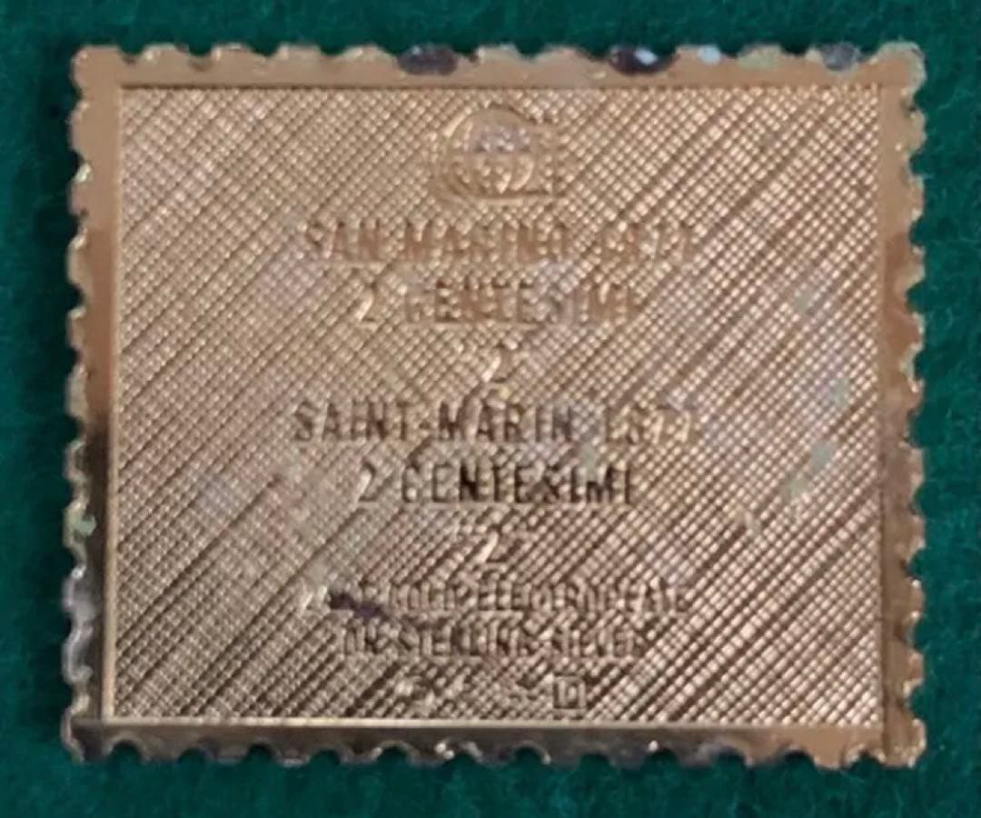 フランクリンミント 切手レプリカ世界の国々の最初の切手 サンマリノ 説明書付1枚