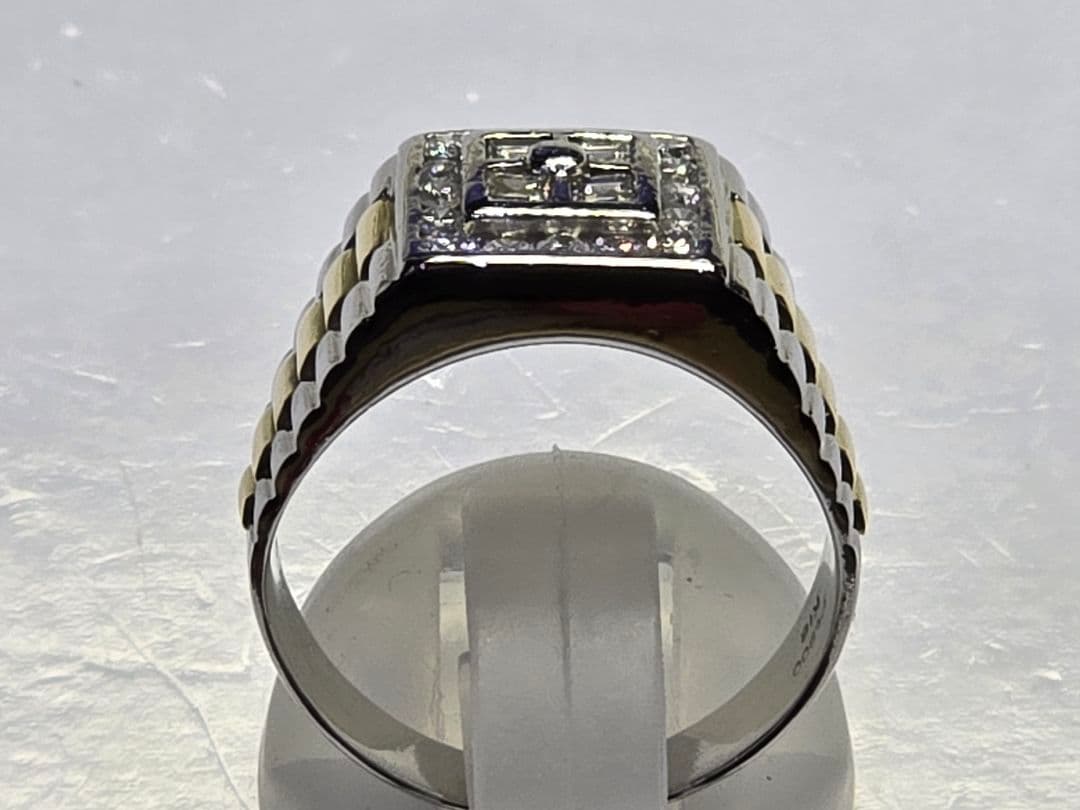 41550207mD0.68ctプラチナPt900/K18 9.1g17号