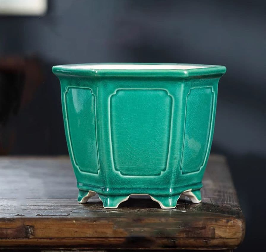 盆栽鉢 青磁鉢 山野草鉢 多肉植物 植木鉢 小品大品盆栽鉢 陶器鉢 置物