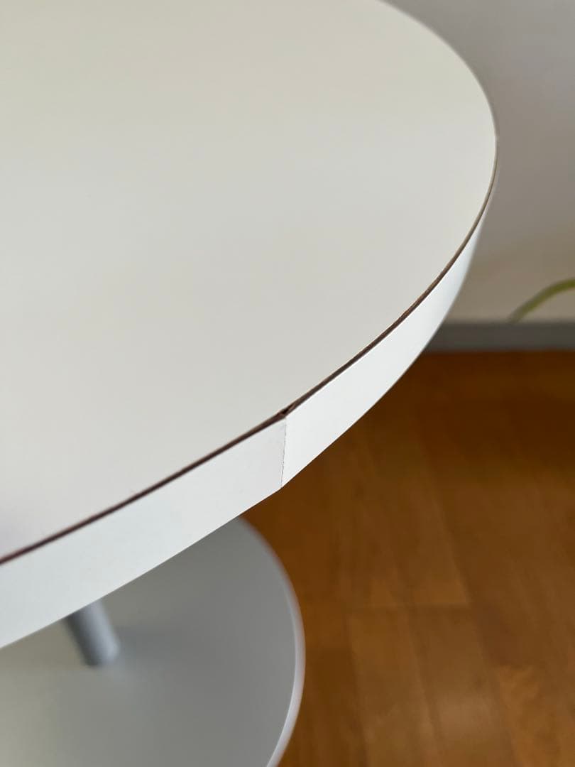 シンプルモダン　ラウンドサイドテーブル　φ500 白　ミッドセンチュリー