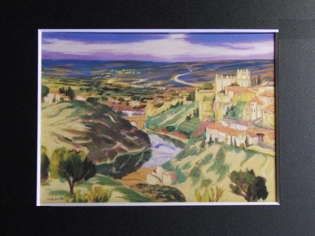 今関一馬、トレド、希少画な集画、状態良好、新品高級額・額装付