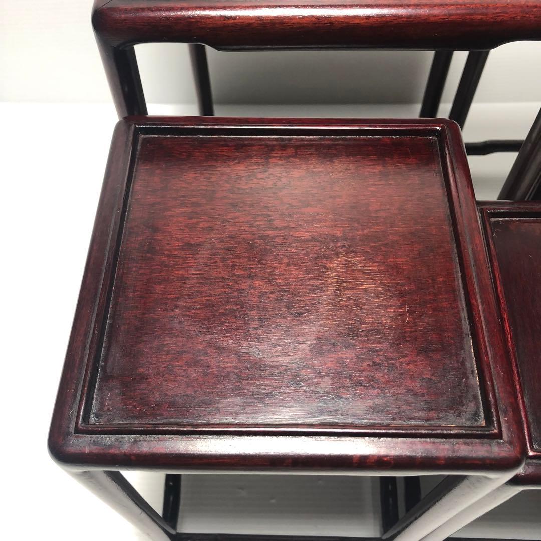 【唐木家具】飾台5連　盆栽高台　花台 香炉台