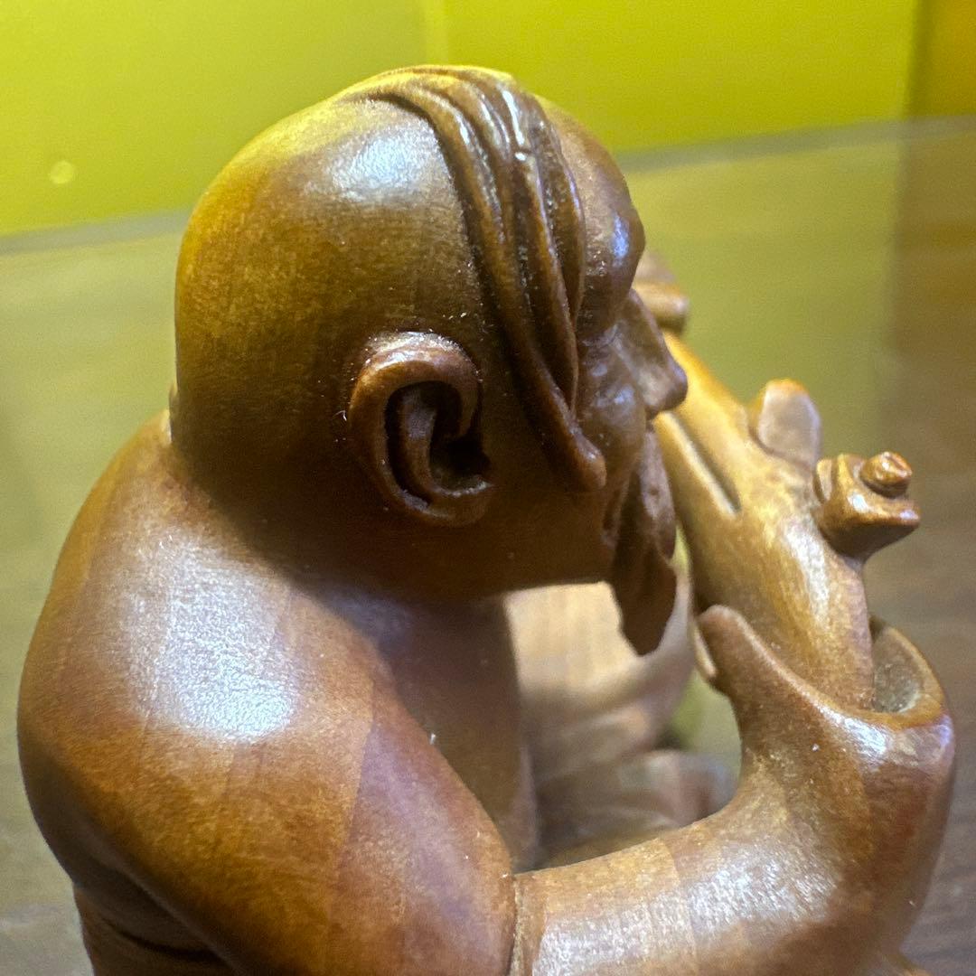 木製 人形 彫刻 武器 置物 根付