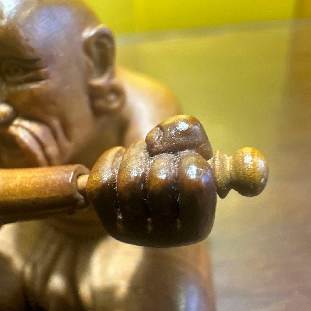 木製 人形 彫刻 武器 置物 根付