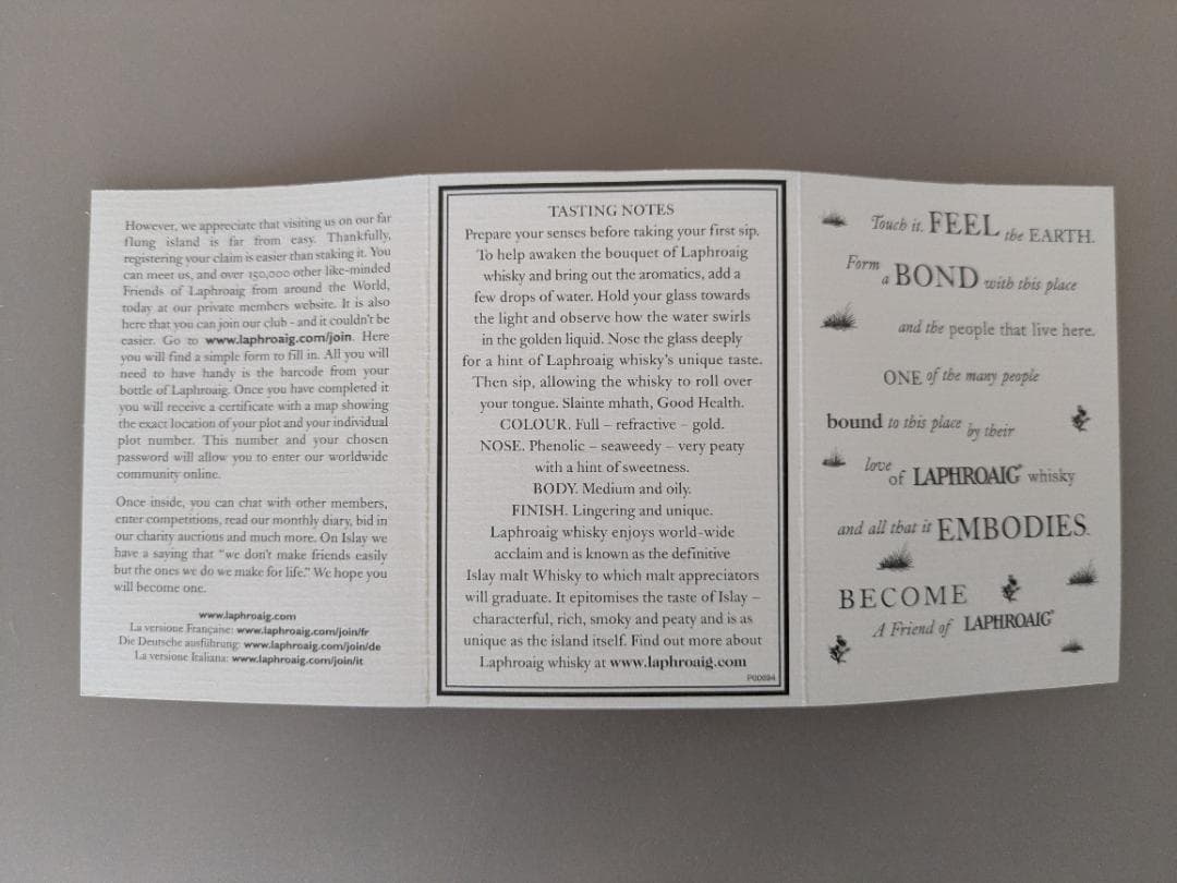LAPHROAIG SINGLE ISLAY MALT WHISKY 10年