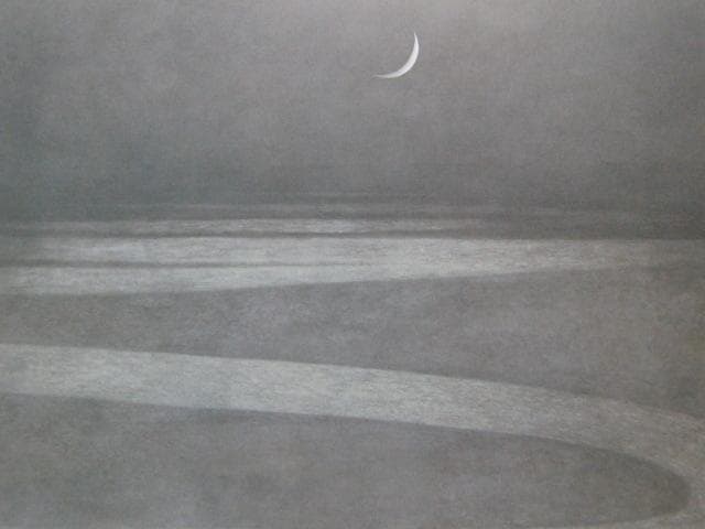 正井和行、【流水】、希少な額装用画集より、新品額装付、状態良好