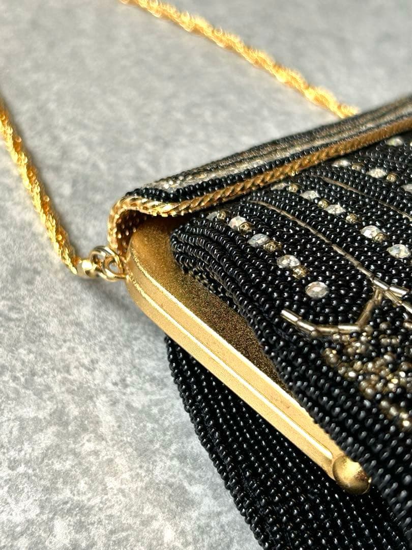 【美品・希少】Lumy はしもと　ビーズ装飾 ビーズバッグ　ヴィンテージ